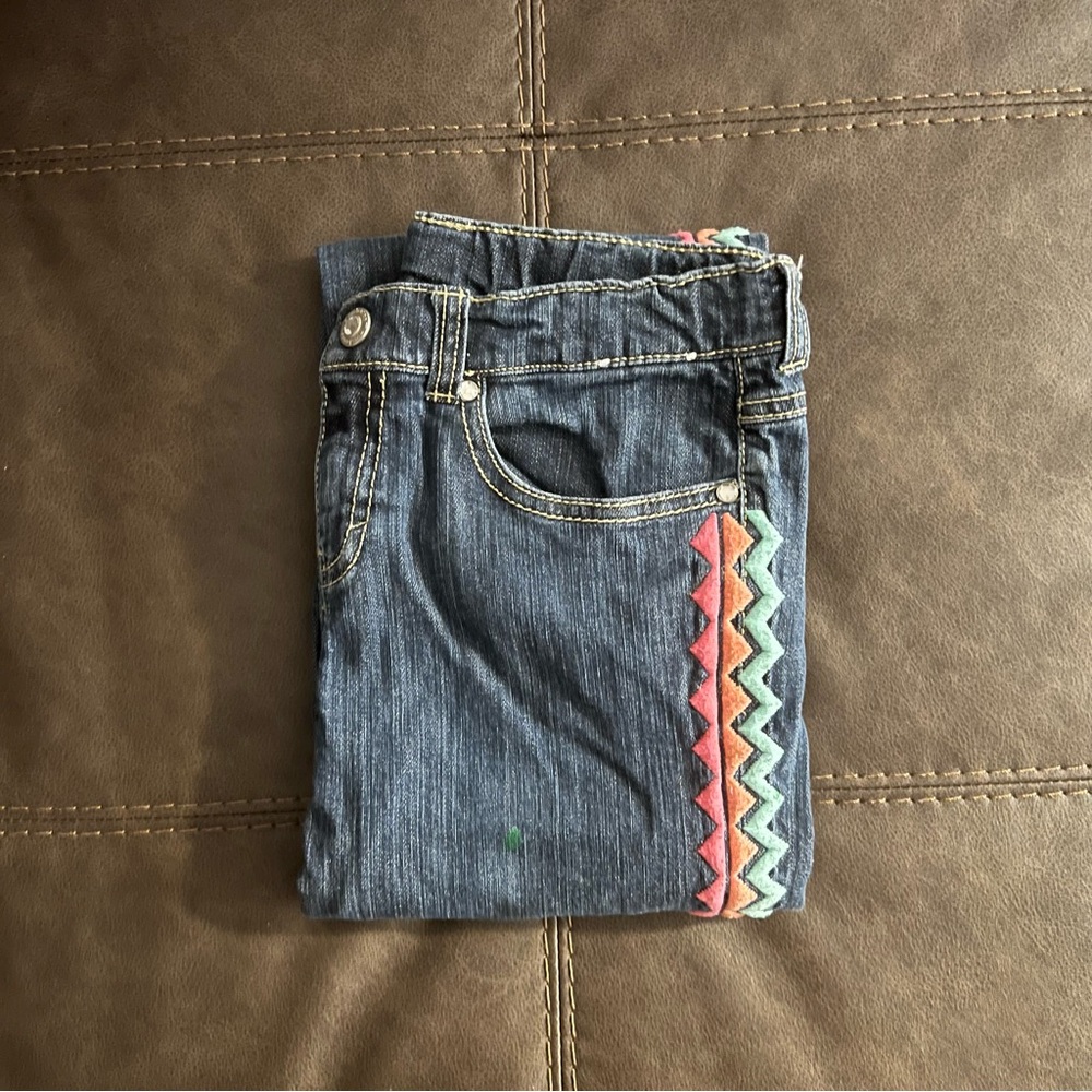 Gymboree Dark Blue Jeans with Pink Accents